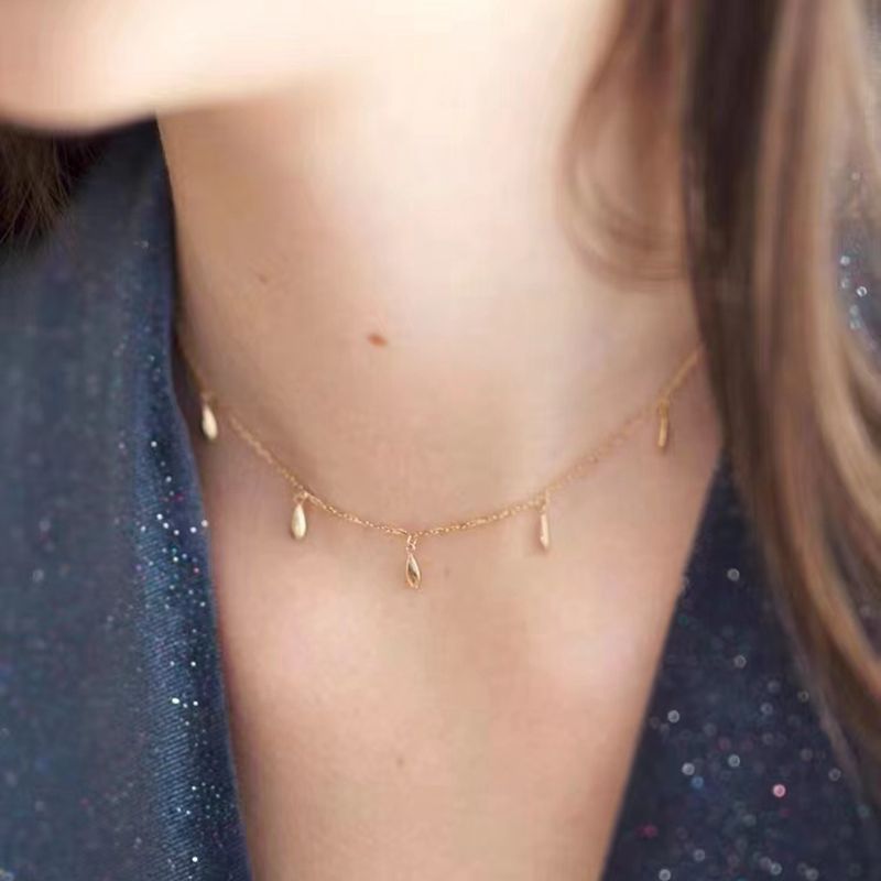 925 Sterling Sliver Vintage Water Drop Choker