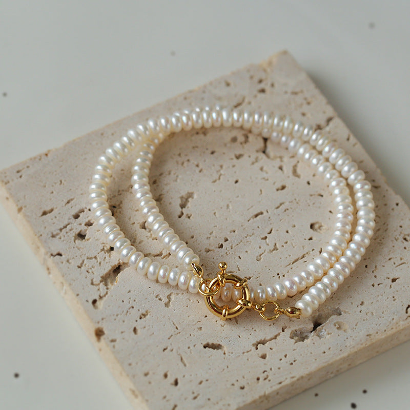 Cropped Stacking Freshwater Pearl Choker