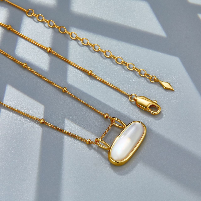 Elegant White Mother-of-pearl Simple Pendant