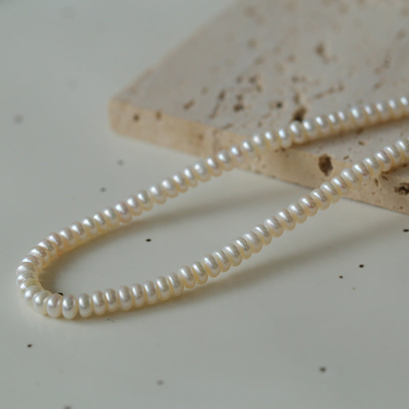 Cropped Stacking Freshwater Pearl Choker
