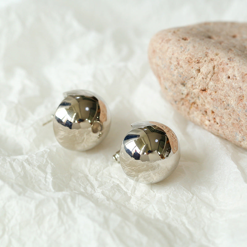 Classic Glossy Domed Earrings