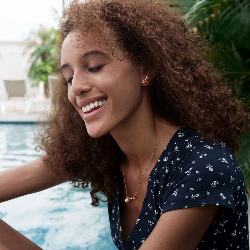 Shell Bead Spiral 925 Silver Stud Earrings