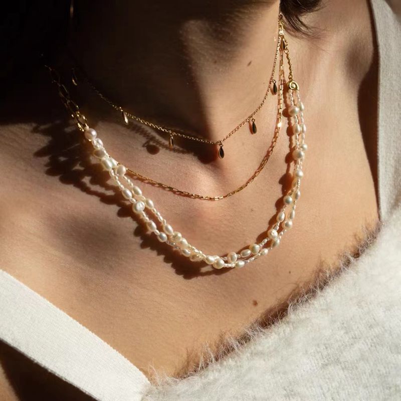 925 Sterling Sliver Vintage Water Drop Choker