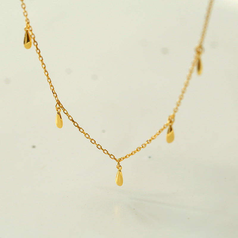 925 Sterling Sliver Vintage Water Drop Choker