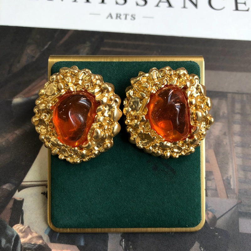 Antique Replica Vintage Resin Jelly Earrings