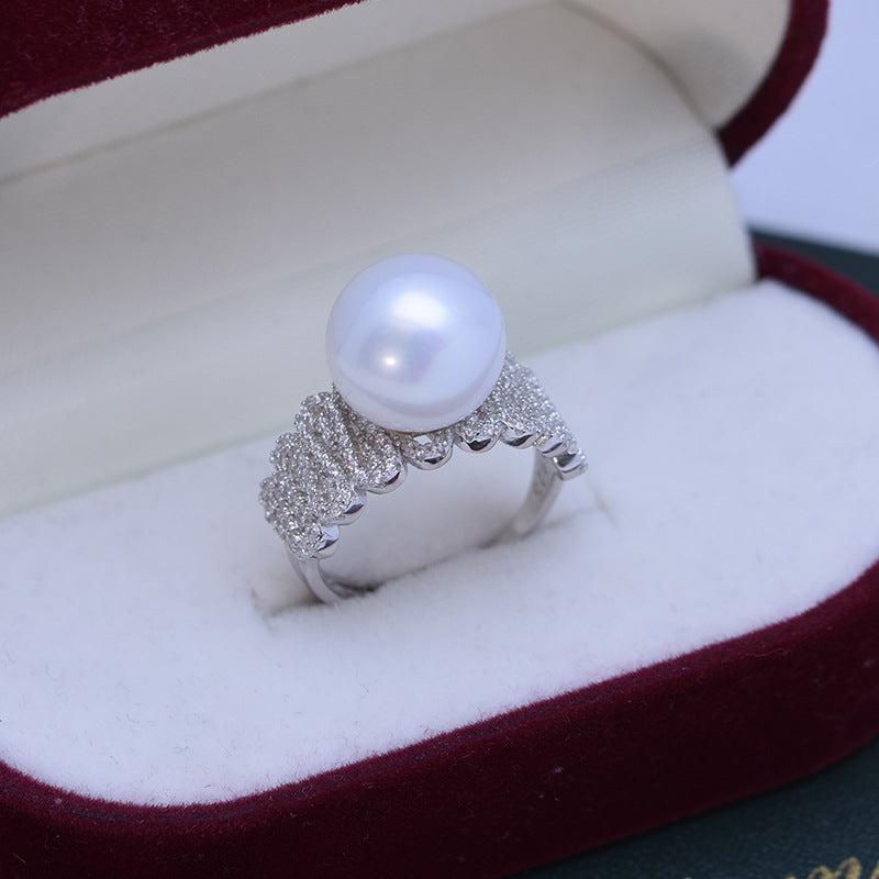 11-12mm Freshwater Pearl S925 Silver Ring (4 color available)