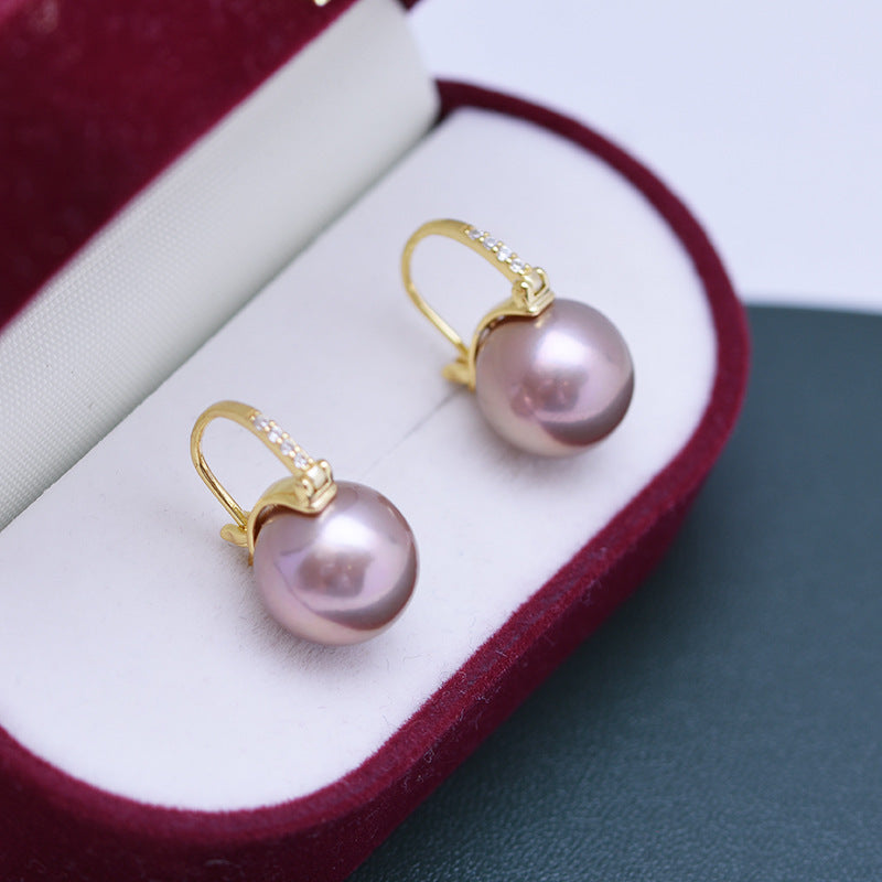 11-12mm Freshwater Pearl Edison Pearl Earrings(4 color available)