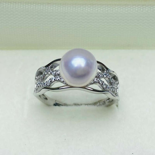 Vintage 7-8mm Japanese Akoya Pearl Ring