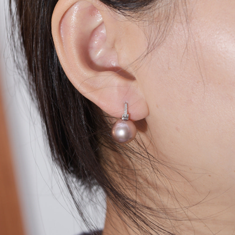 11-12mm Freshwater Pearl Edison Pearl Earrings(4 color available)