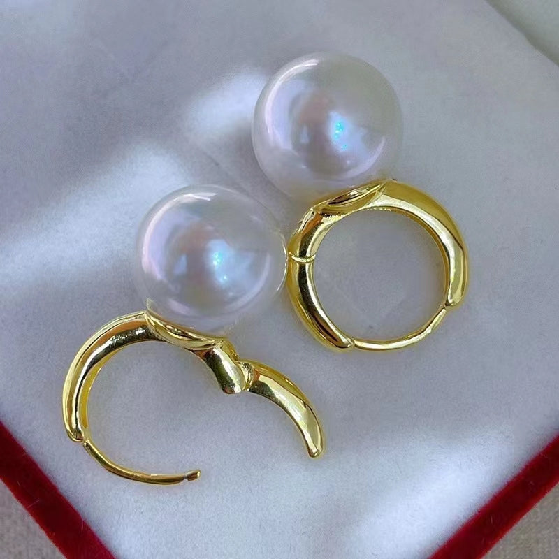 11-12mm Freshwater Edison White Pearl Earrings