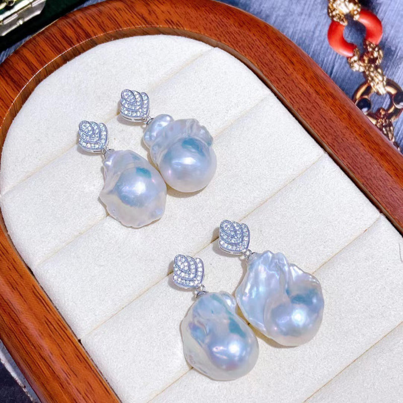 13-16mm Freshwater Baroque Pearl Earrings