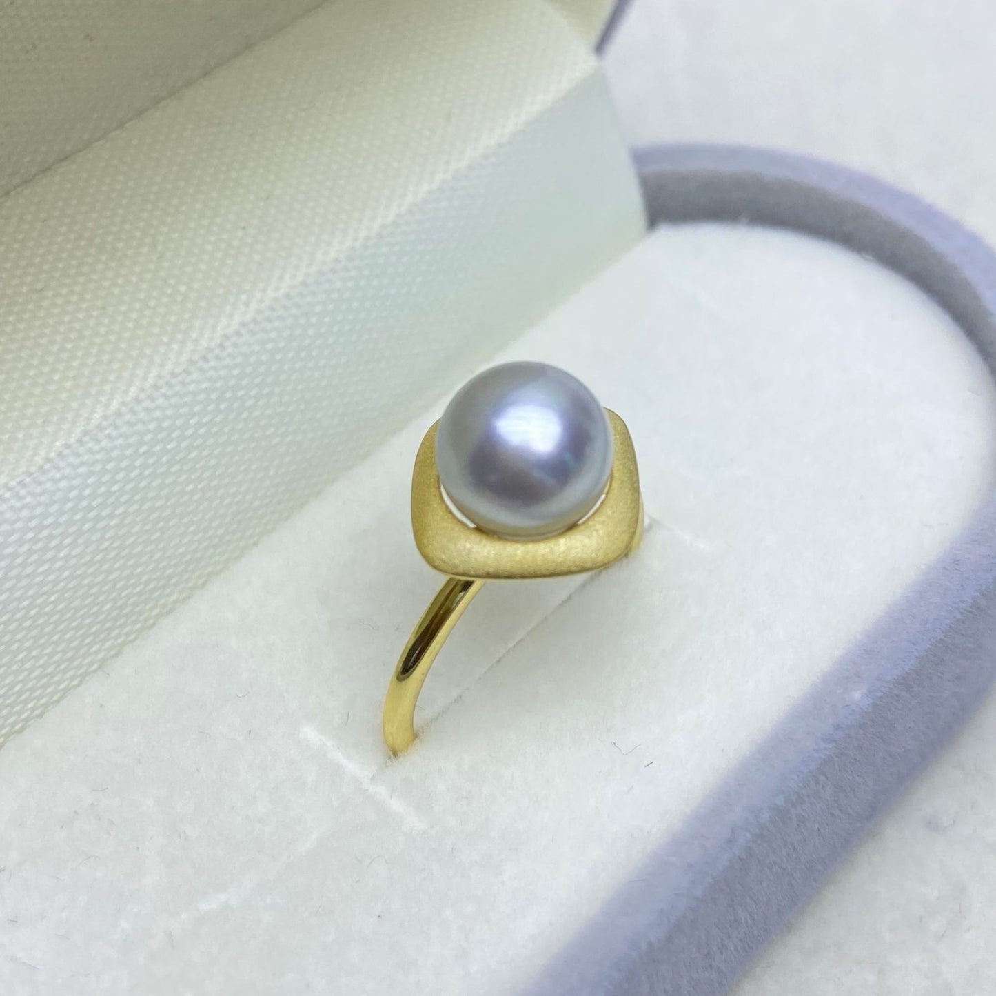 7-8mm Japanese Seawater Pearl Ring & S925 Sterling Silver