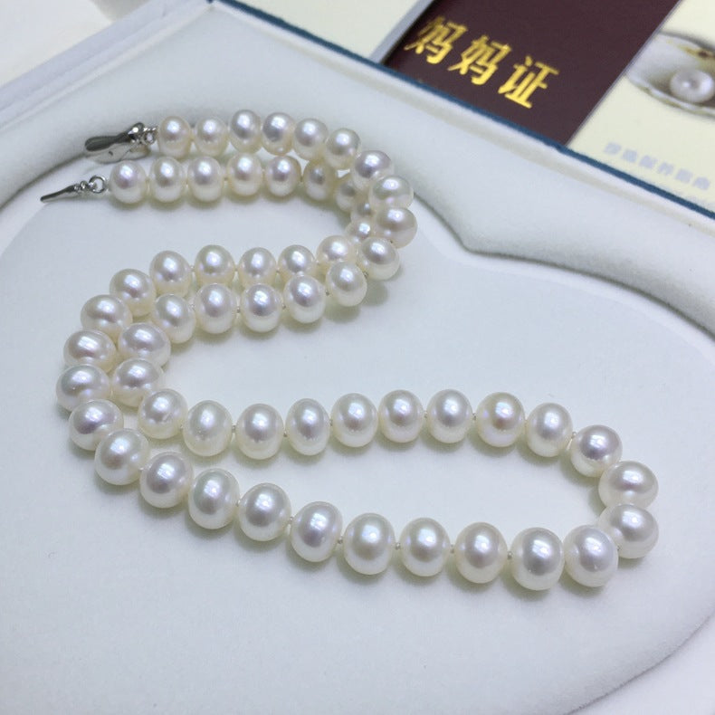 8-9mm Classic Freshwater Near-round Pearl Jewelry Set (3 pieces)