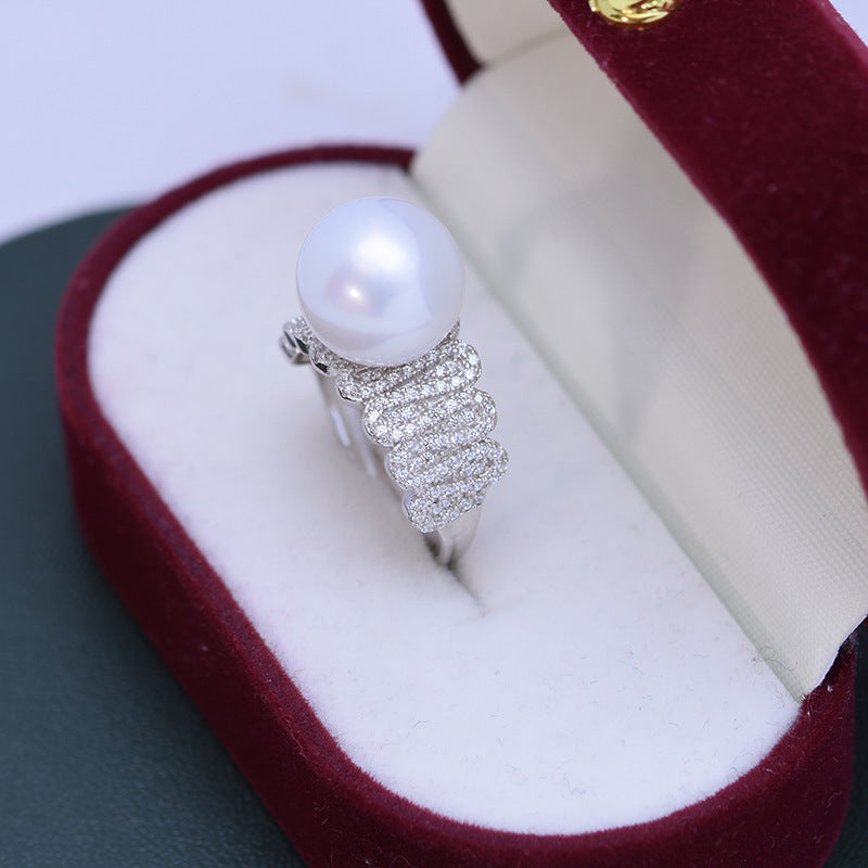 11-12mm Freshwater Pearl S925 Silver Ring (4 color available)