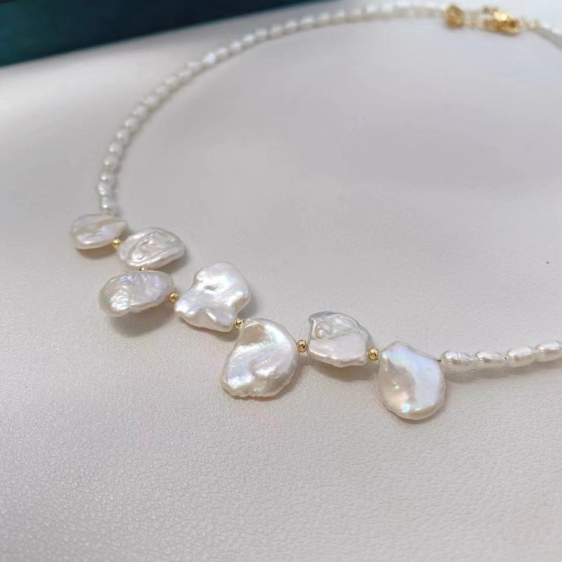 Freshwater Petal Baroque Pearl Necklace