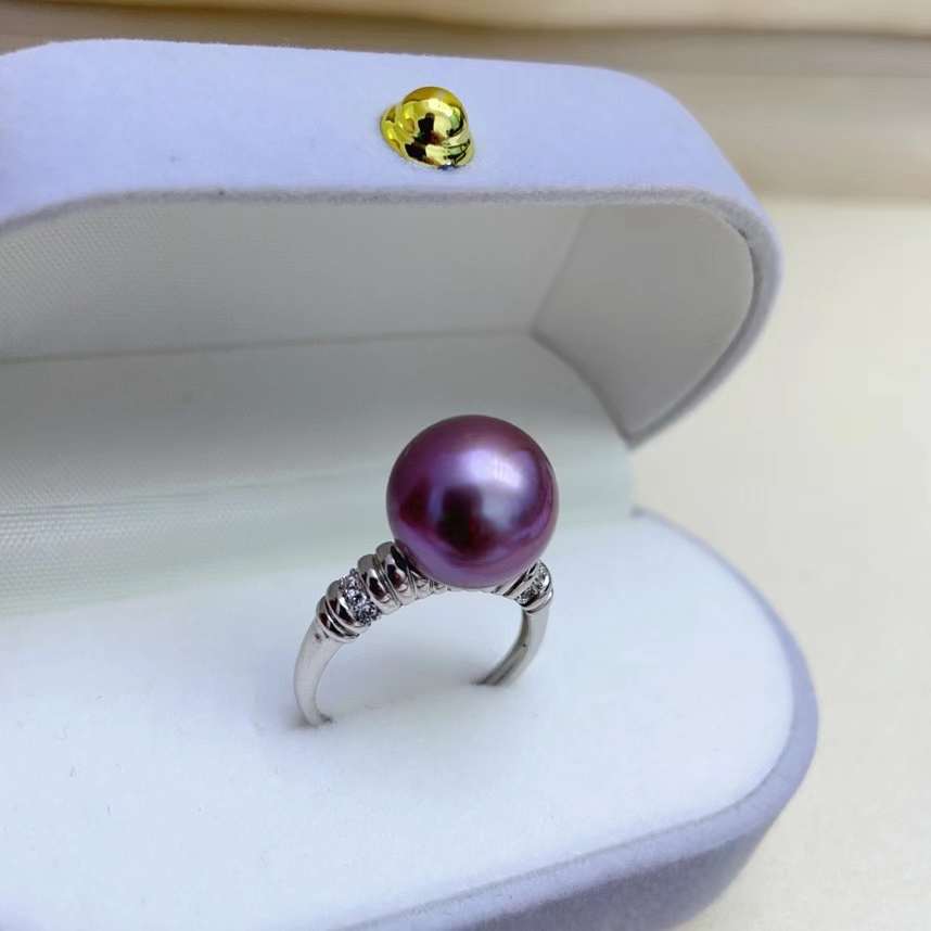 Classic 11-12mm Freshwater Edison Purple Pearl Ring