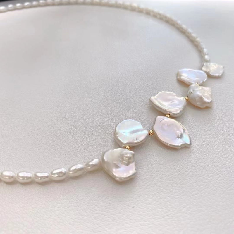 Freshwater Petal Baroque Pearl Necklace