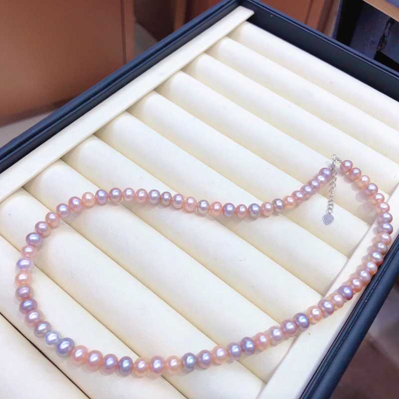 5-6mm Freshwater Pearl Candy Color Necklace