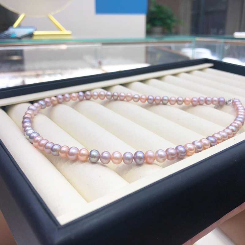 5-6mm Freshwater Pearl Candy Color Necklace