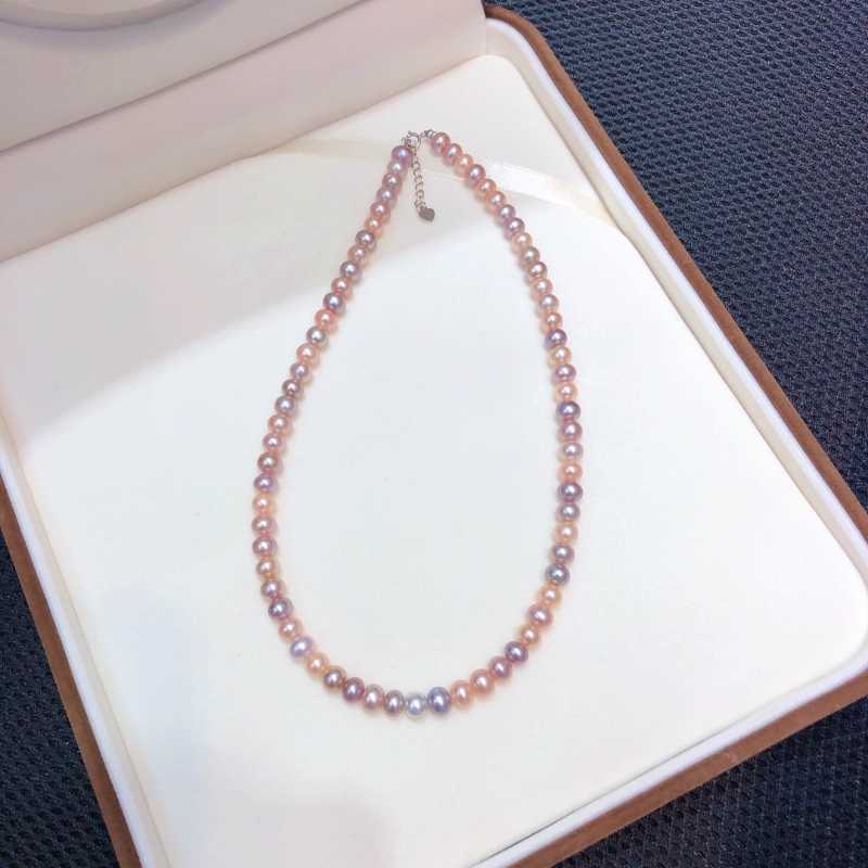 5-6mm Freshwater Pearl Candy Color Necklace