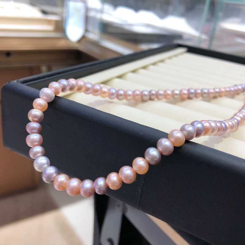 5-6mm Freshwater Pearl Candy Color Necklace