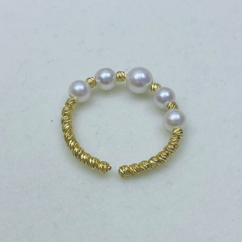 4-5mm Freshwater Pearl Ring With S925 Sterling Silver