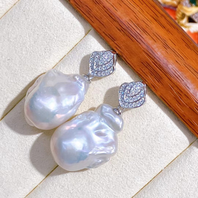 13-16mm Freshwater Baroque Pearl Earrings