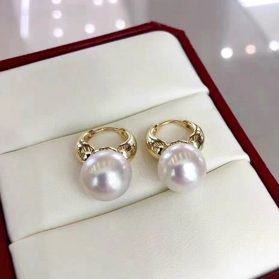 11-12mm Freshwater Edison White Pearl Earrings