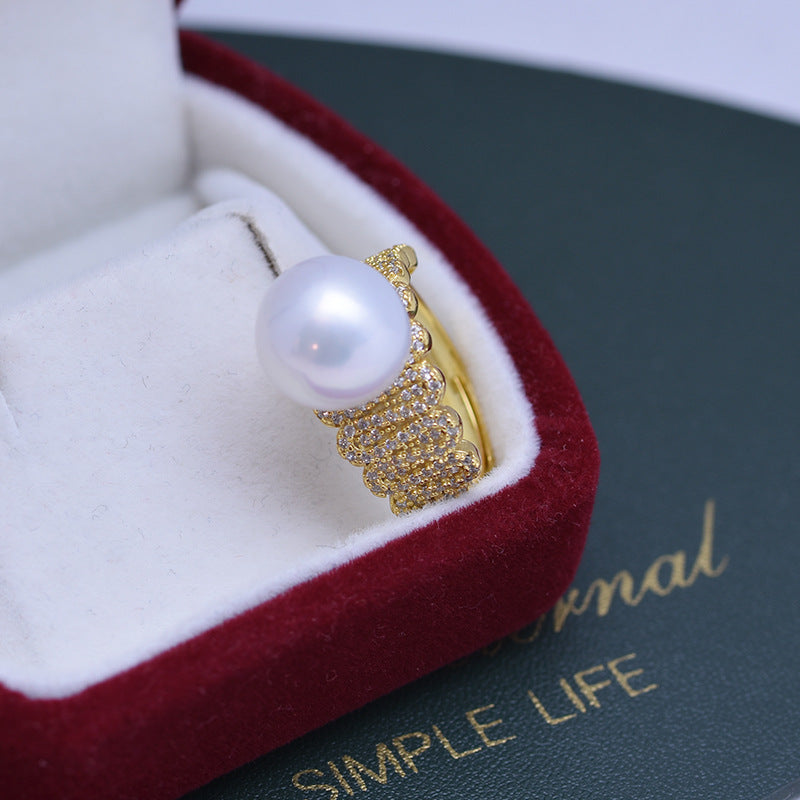 11-12mm Freshwater Pearl S925 Silver Ring (4 color available)