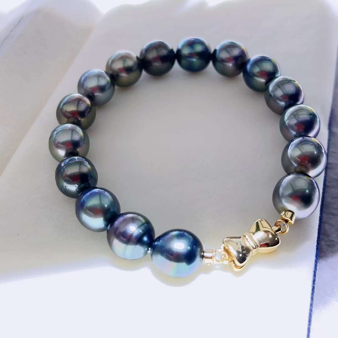 10-11mm Tahitian Black Pearl Bracelet