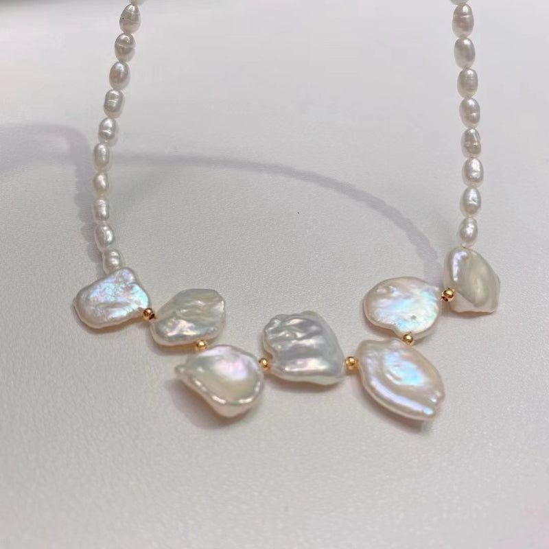 Freshwater Petal Baroque Pearl Necklace