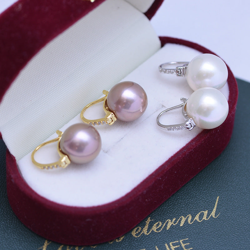 11-12mm Freshwater Pearl Edison Pearl Earrings(4 color available)