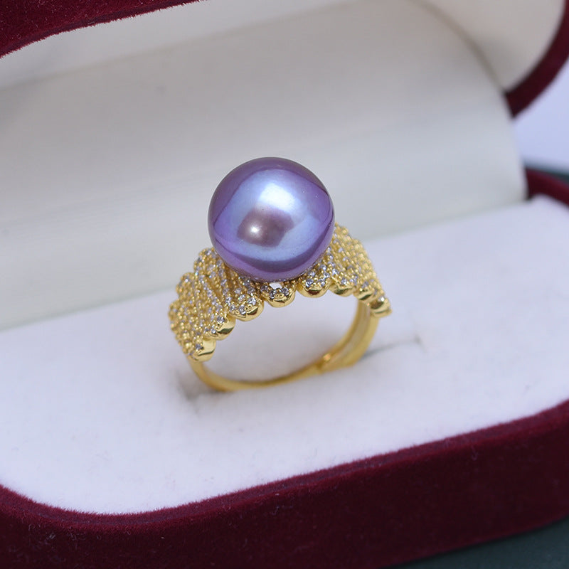 11-12mm Freshwater Pearl S925 Silver Ring (4 color available)