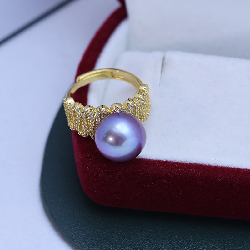 11-12mm Freshwater Pearl S925 Silver Ring (4 color available)