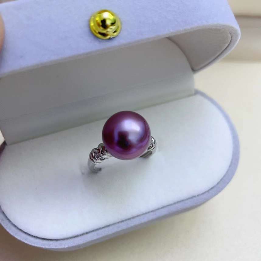 Classic 11-12mm Freshwater Edison Purple Pearl Ring