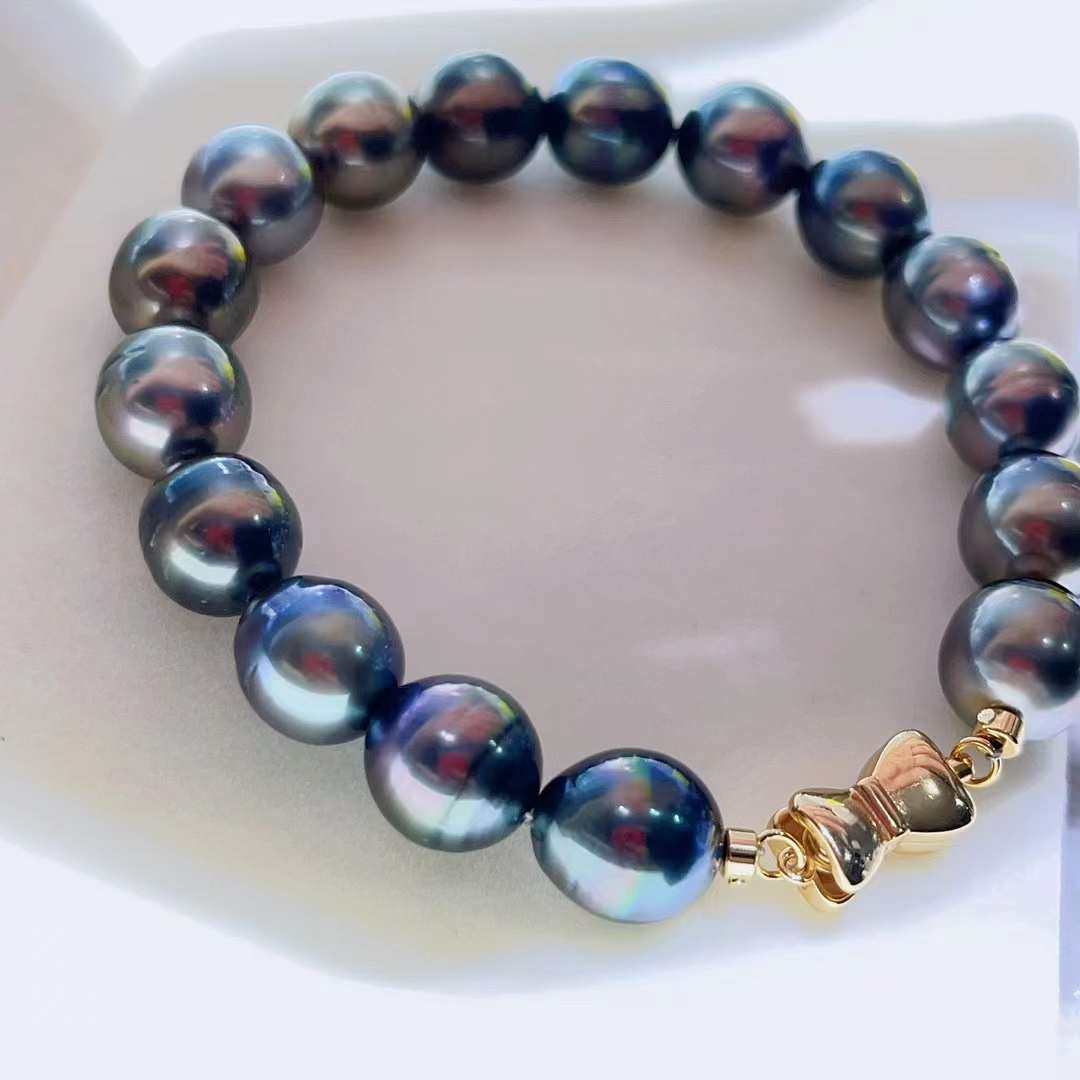 10-11mm Tahitian Black Pearl Bracelet