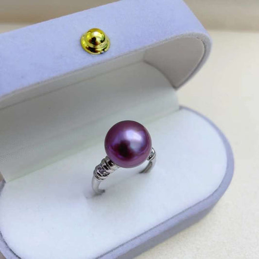 Classic 11-12mm Freshwater Edison Purple Pearl Ring