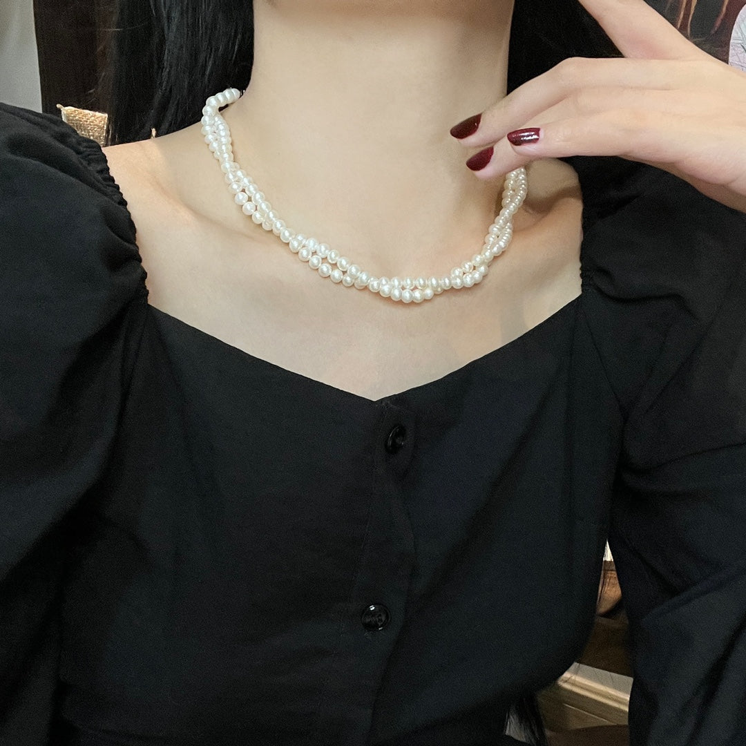 Double Twist 4-5mm Freshwater Pearl Necklace