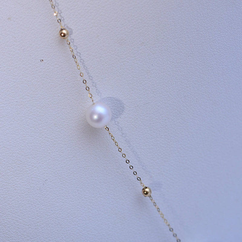 Gypsophila 6-7mm Freshwater Pearl Necklace Clavicle Chain