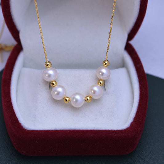 Trendy Smile Style 6-7mm Freshwater Pearl Necklace