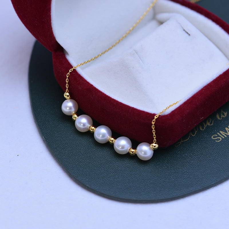 Trendy Smile Style 6-7mm Freshwater Pearl Necklace