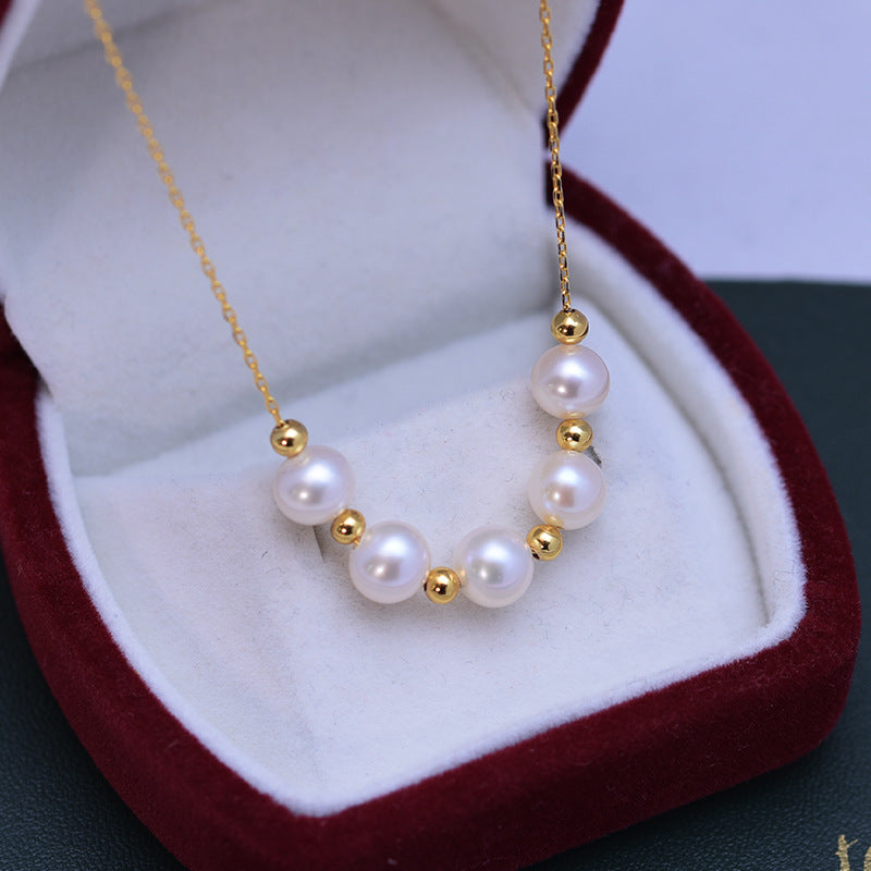 Trendy Smile Style 6-7mm Freshwater Pearl Necklace