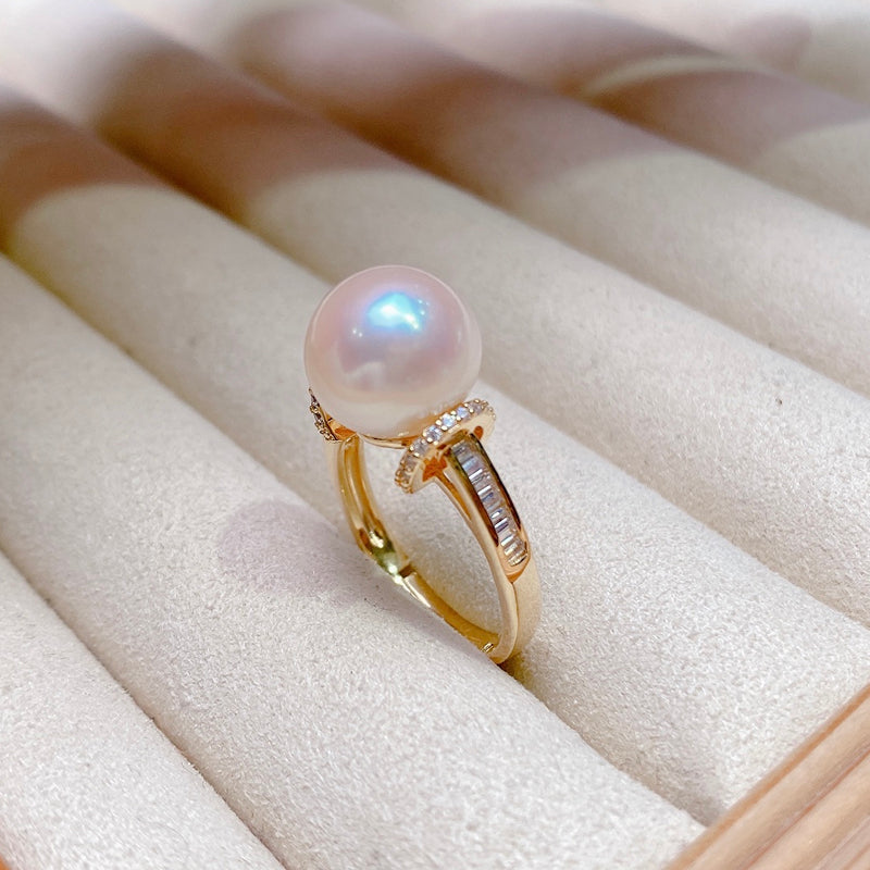 10-11mm Freshwater Pearl Ring & 925 Sterling Sliver