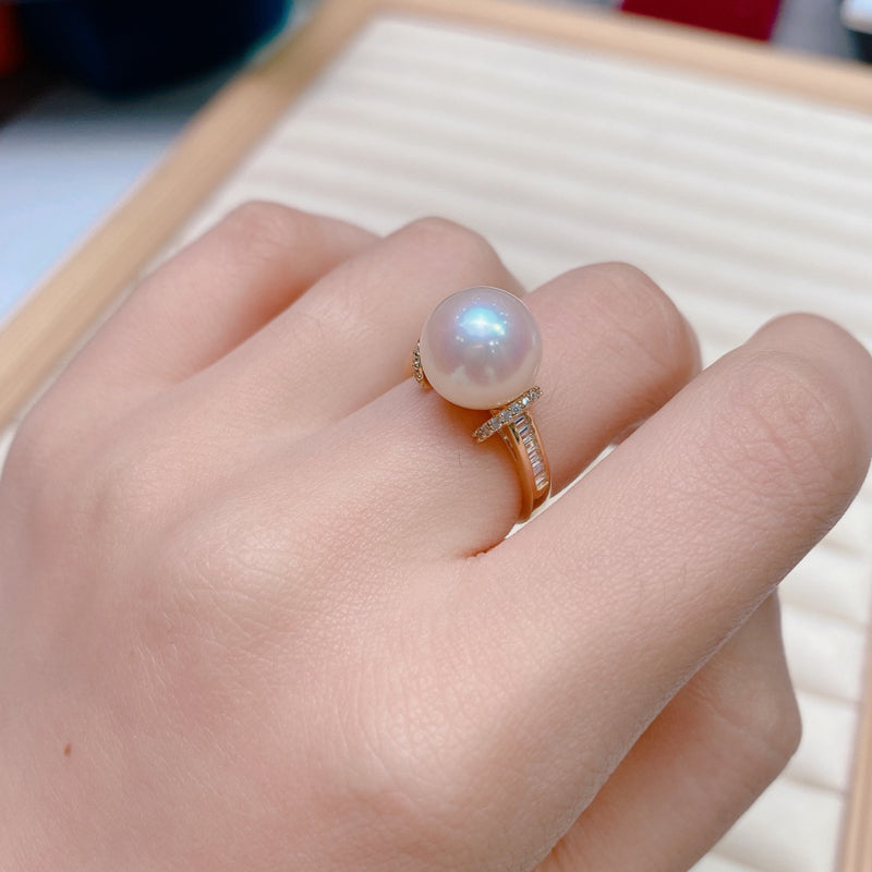 10-11mm Freshwater Pearl Ring & 925 Sterling Sliver