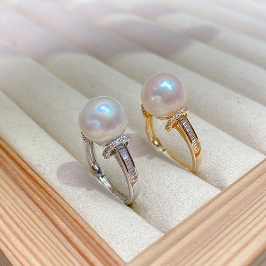 10-11mm Freshwater Pearl Ring & 925 Sterling Sliver