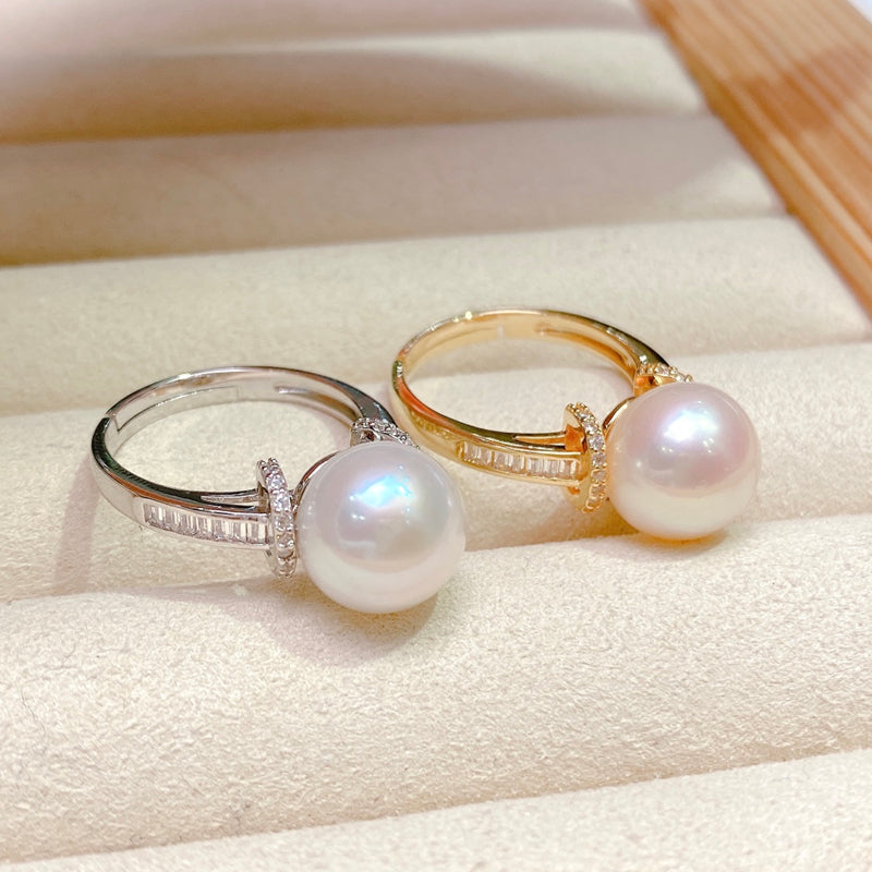 10-11mm Freshwater Pearl Ring & 925 Sterling Sliver