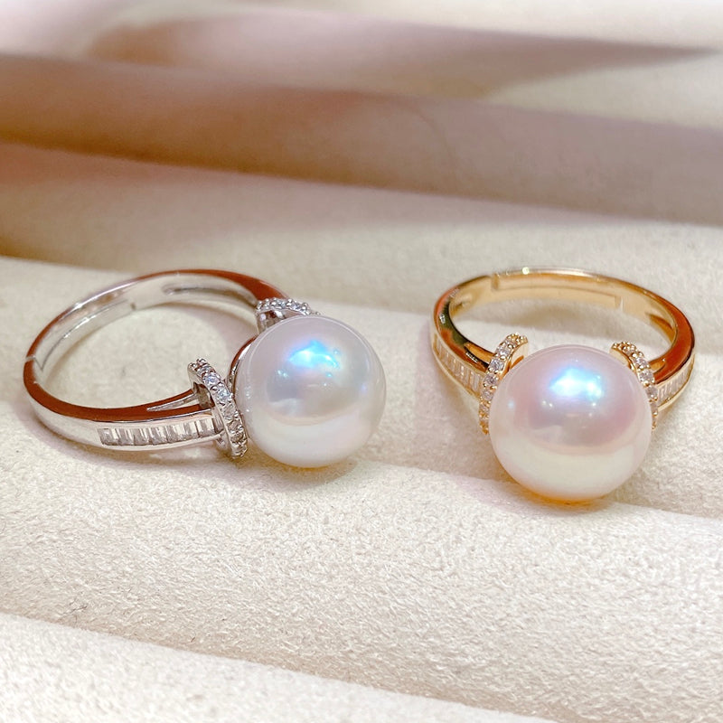 10-11mm Freshwater Pearl Ring & 925 Sterling Sliver