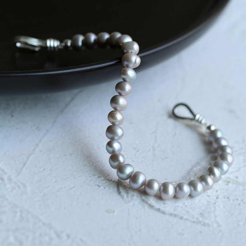 6-6.5mm Gray Freshwater Pearl Bracelet