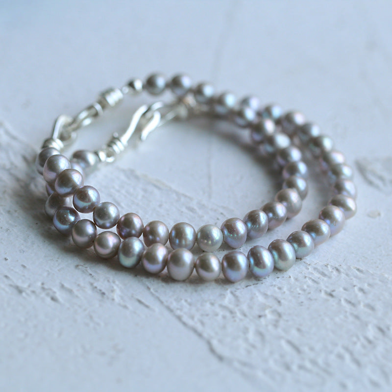 6-6.5mm Gray Freshwater Pearl Bracelet