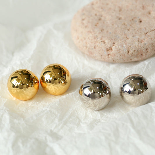 Classic Glossy Domed Earrings